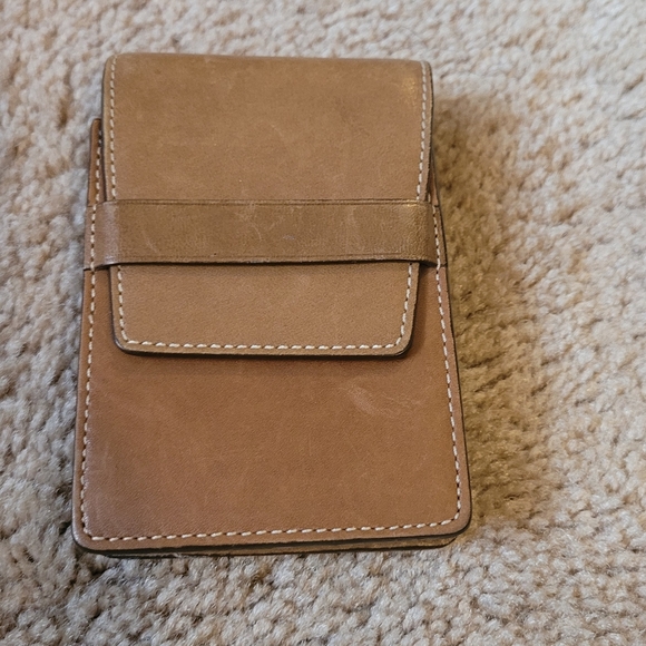 Vtg Coach Box Case Brown Leather Blackberry Phone case Front Pocket Flap Wallet - Picture 4 of 7
